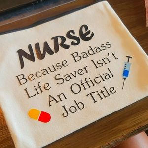 Nurse zipper pouch /make up bag